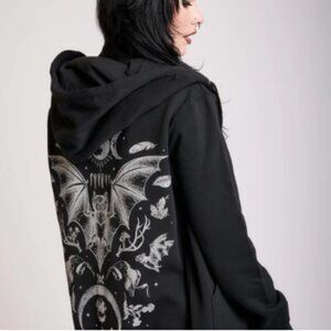 Midnight Hour Bats in the Belfry Hoodie NWT L goth gothic punk